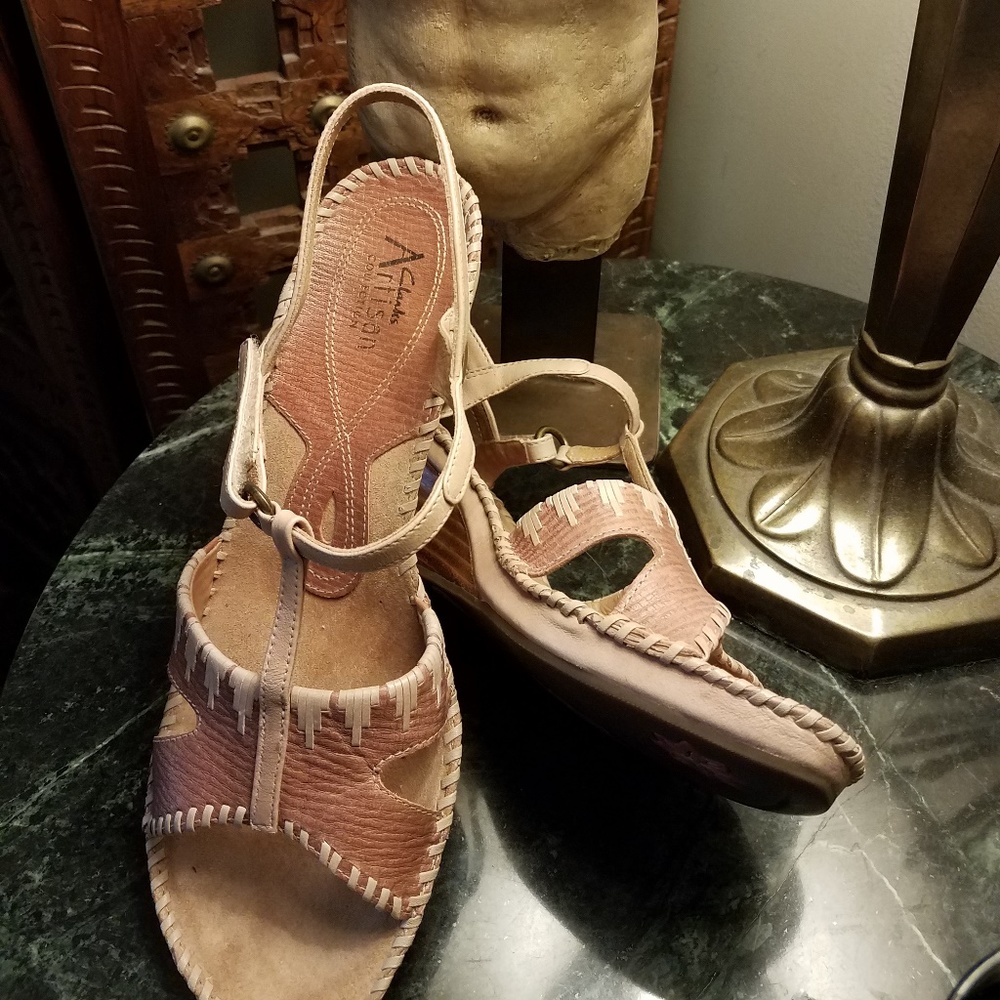 Clark's Artisan Collection Leather Wedges